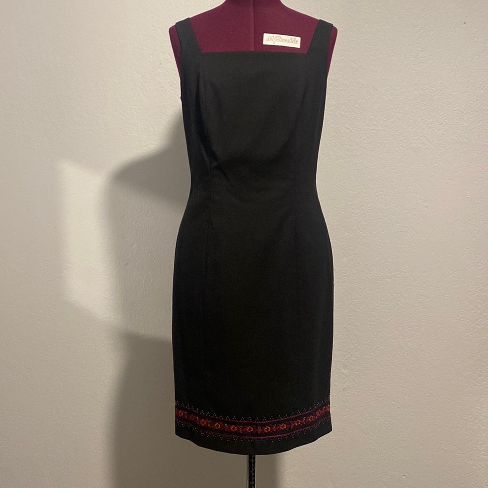 LOFT Black Dress with Beading